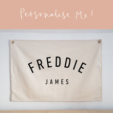 Load image into Gallery viewer, Personalised Wall Flag - Font 1