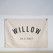 Load image into Gallery viewer, Personalised Wall Flag - Font 1