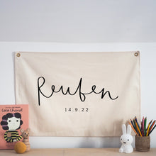 Load image into Gallery viewer, Personalised Wall Flag - Hand Lettering