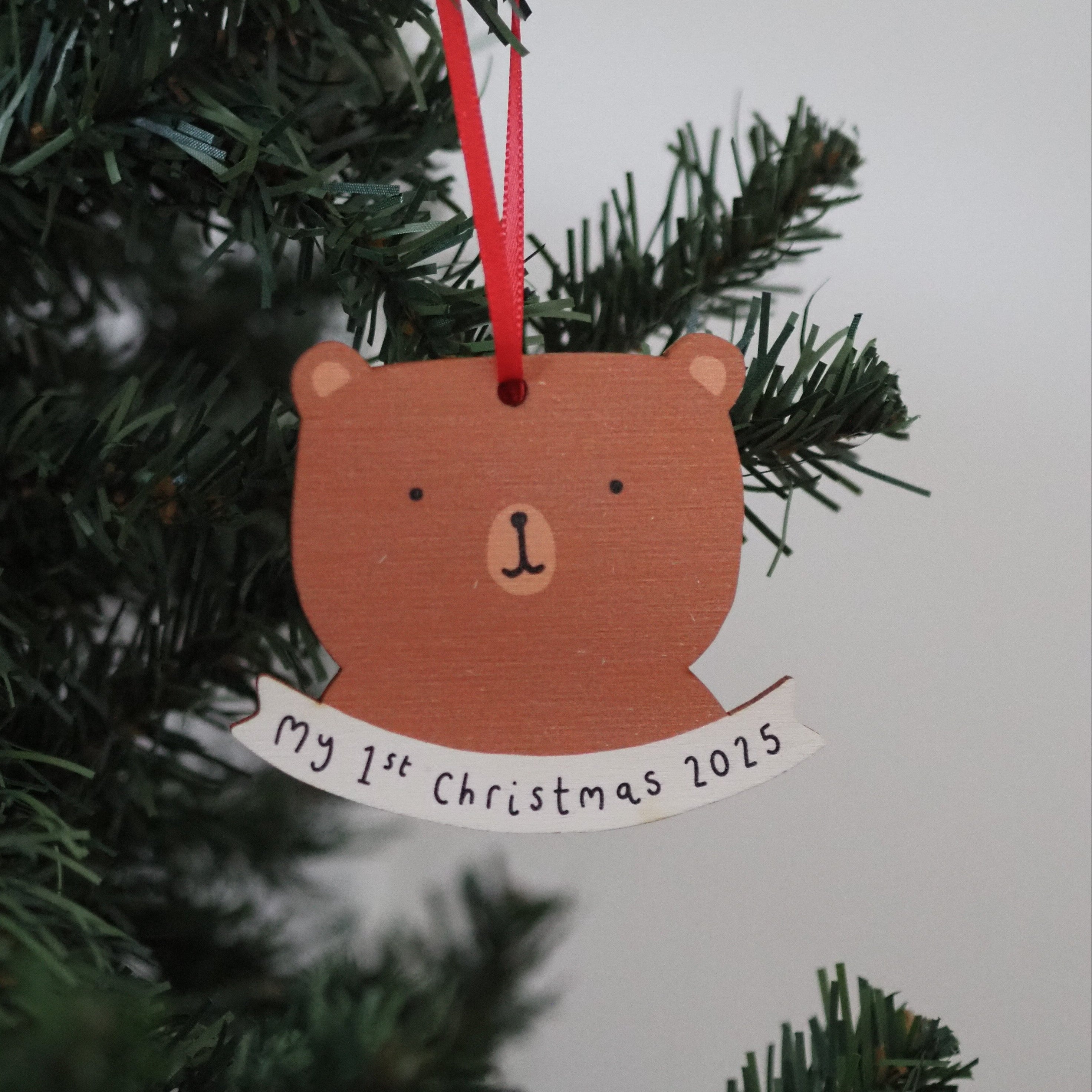 1st Christmas 2025 Wooden Decoration