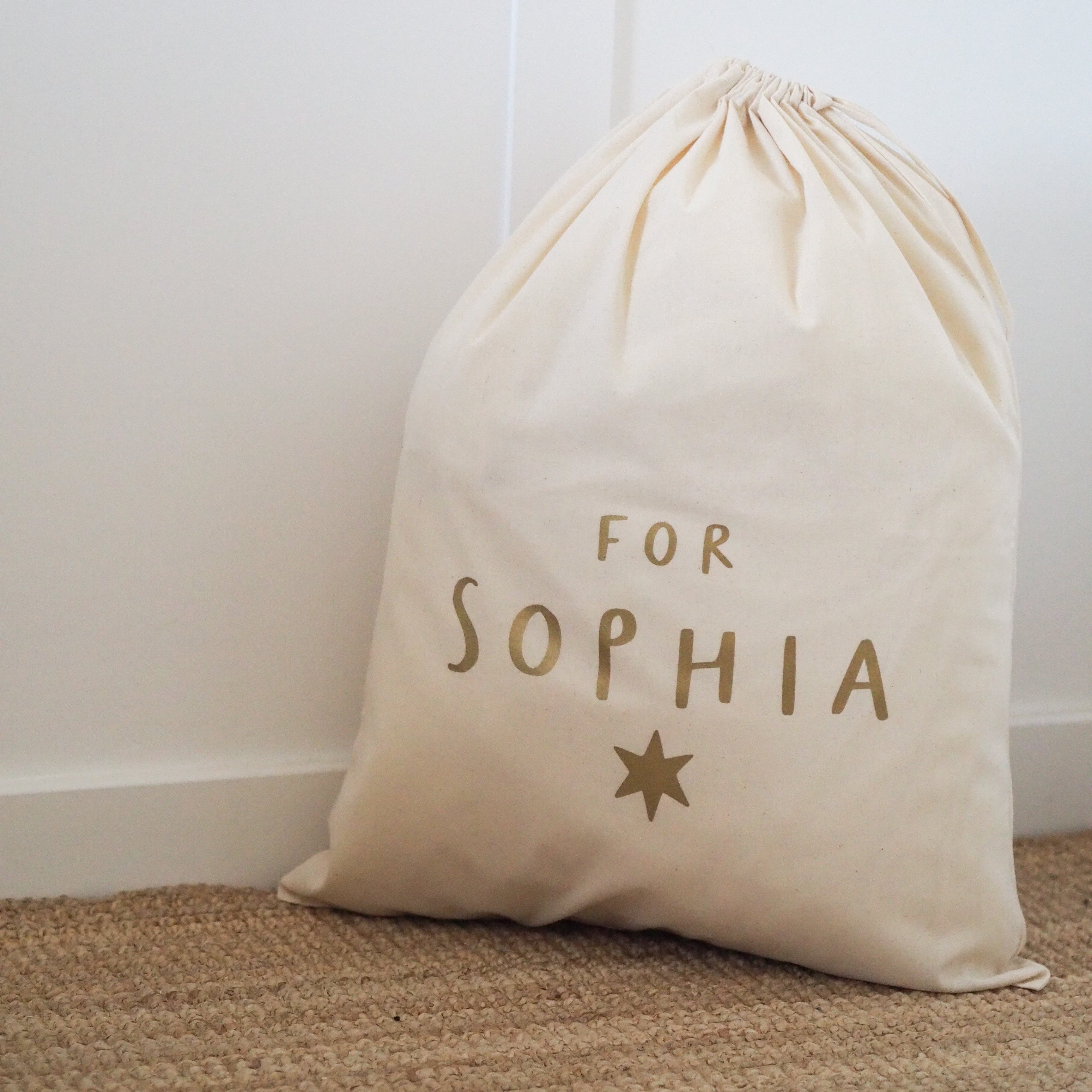 Gold Star Personalised Sack