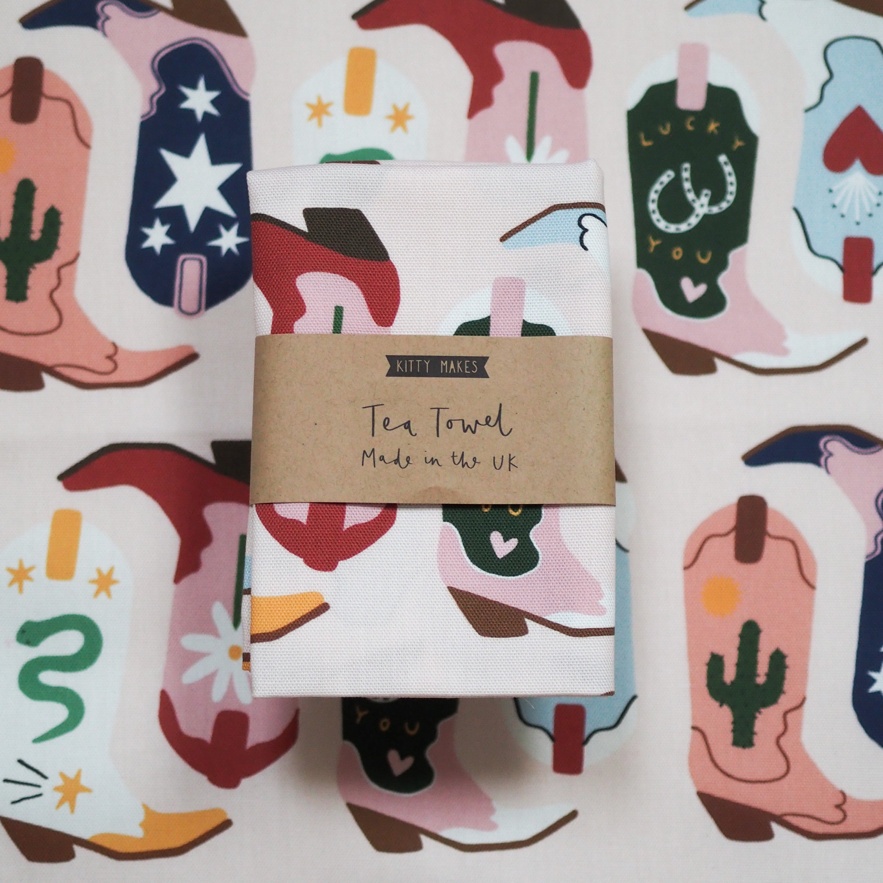 Cowboy Boot Tea Towel