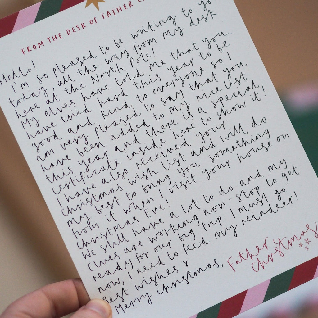 Personalised Nice List Certificate & Letter from Father Christmas