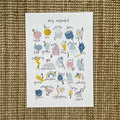 Pink Alphabet Print (retired colour)