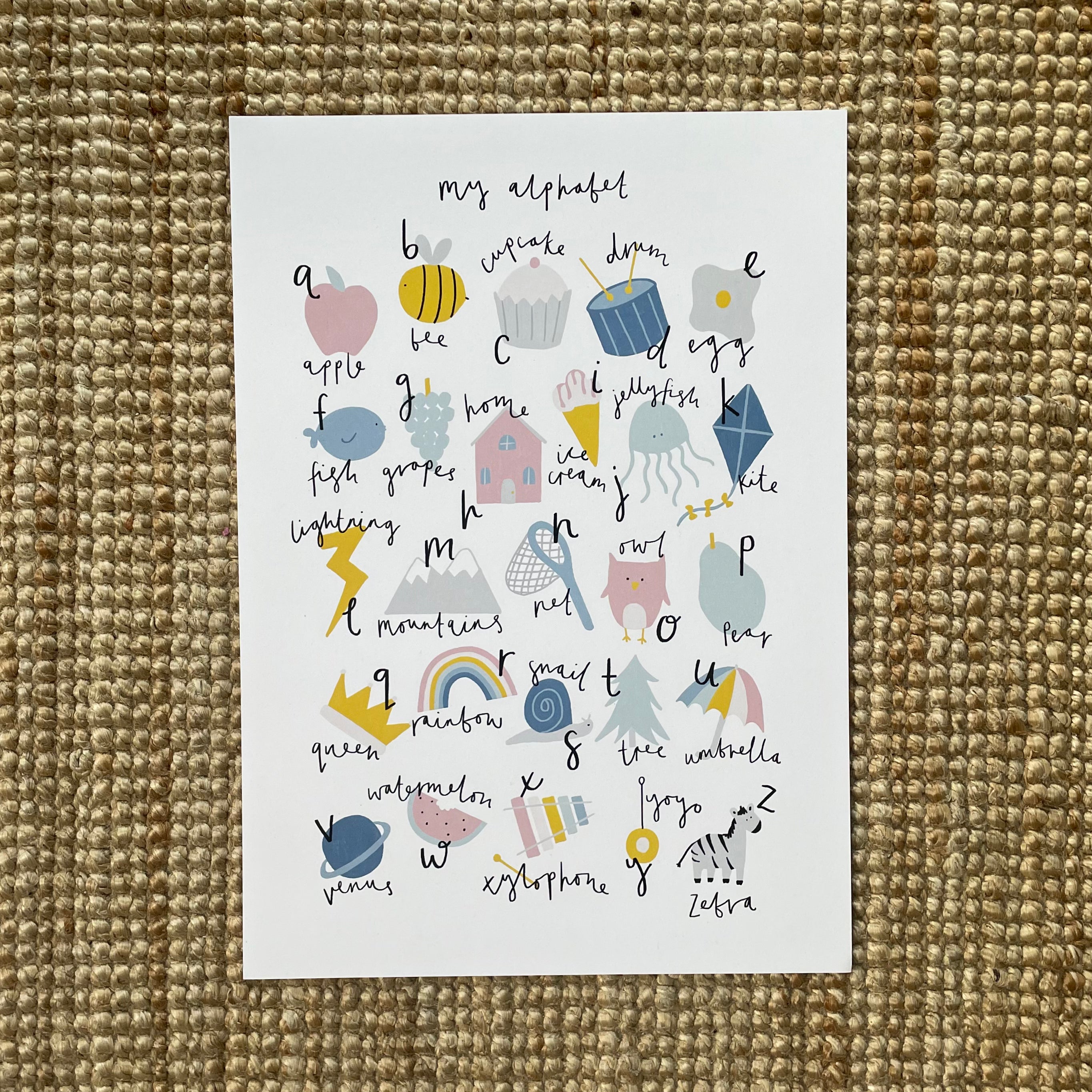 Pink Alphabet Print (retired colour)
