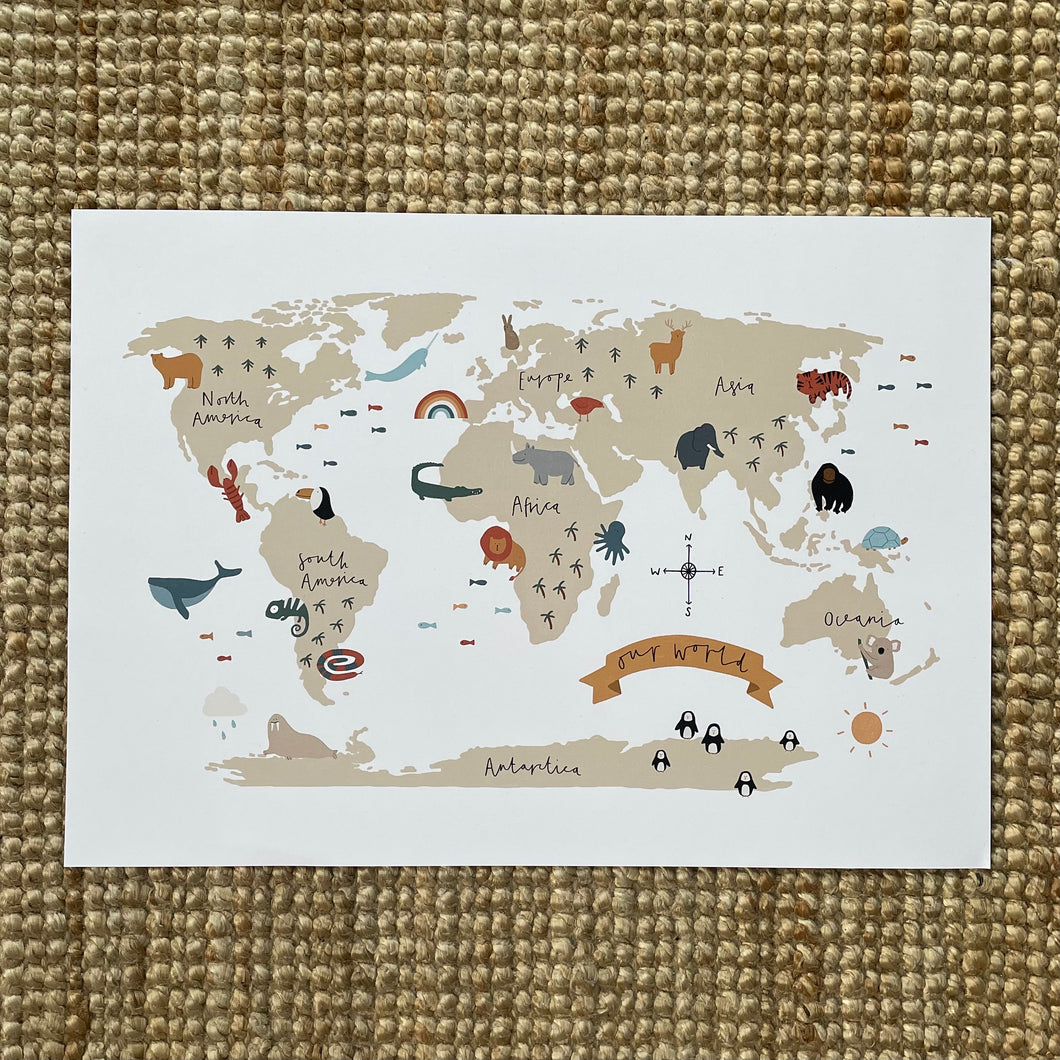 SECONDS - World Map - Stone