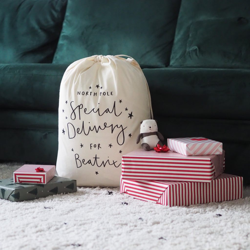 North Pole Special Delivery Personalised Sack