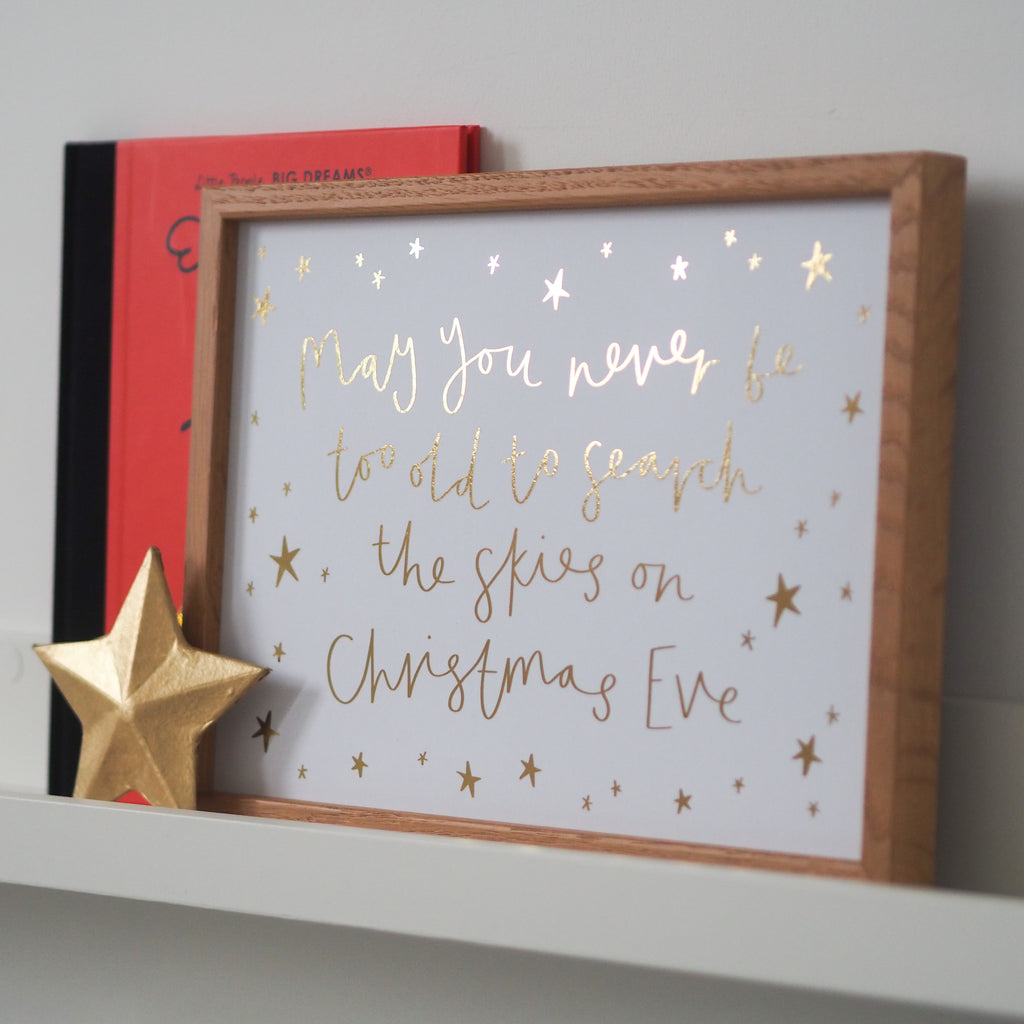 Search The Skies Gold Foil Print