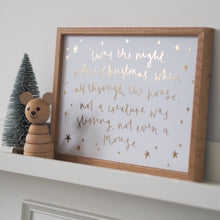 Load image into Gallery viewer, &#39;Twas the night before Christmas Gold Foil Print - SECONDS