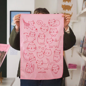 Cool Cats Tea Towel