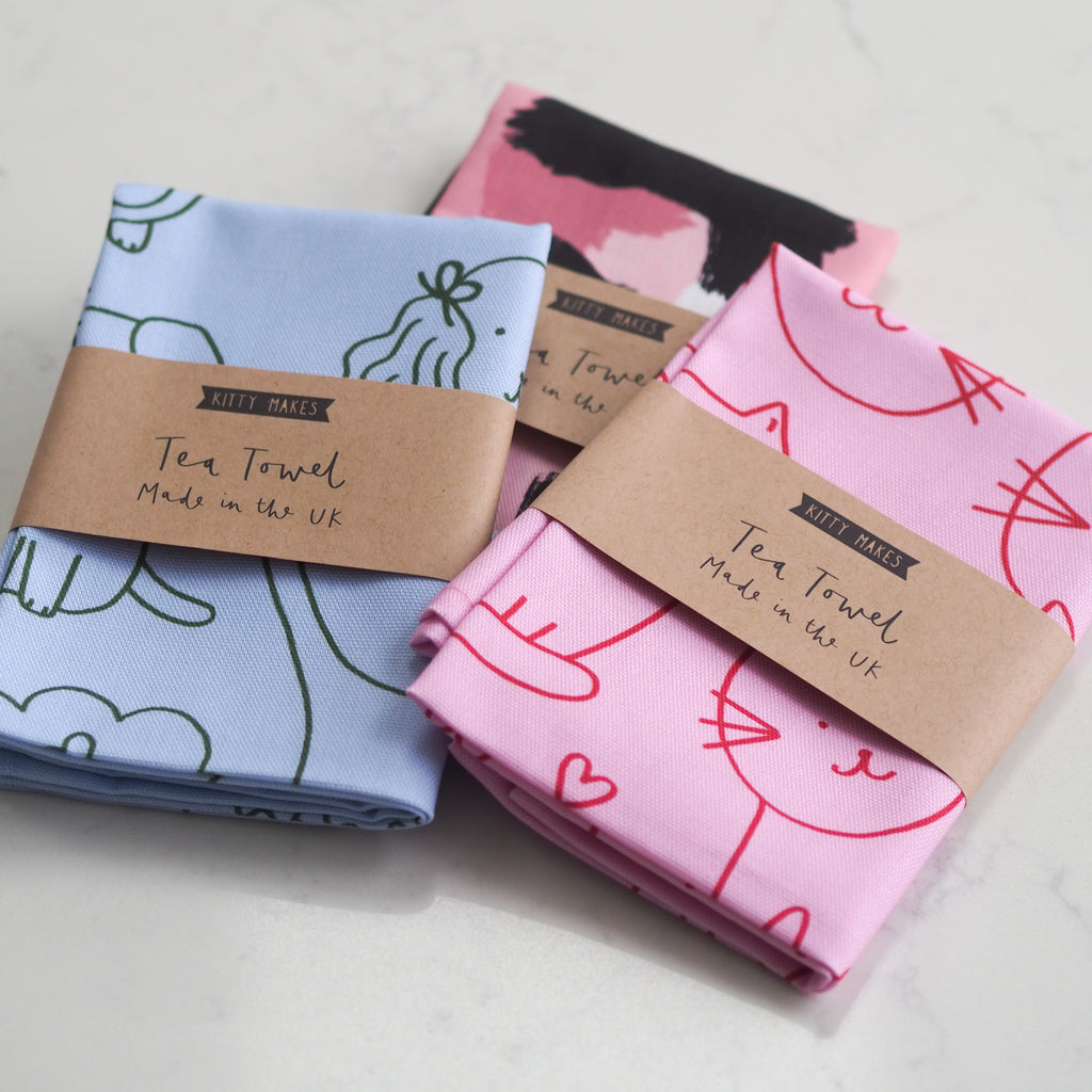 Pink Leopard Tea Towel