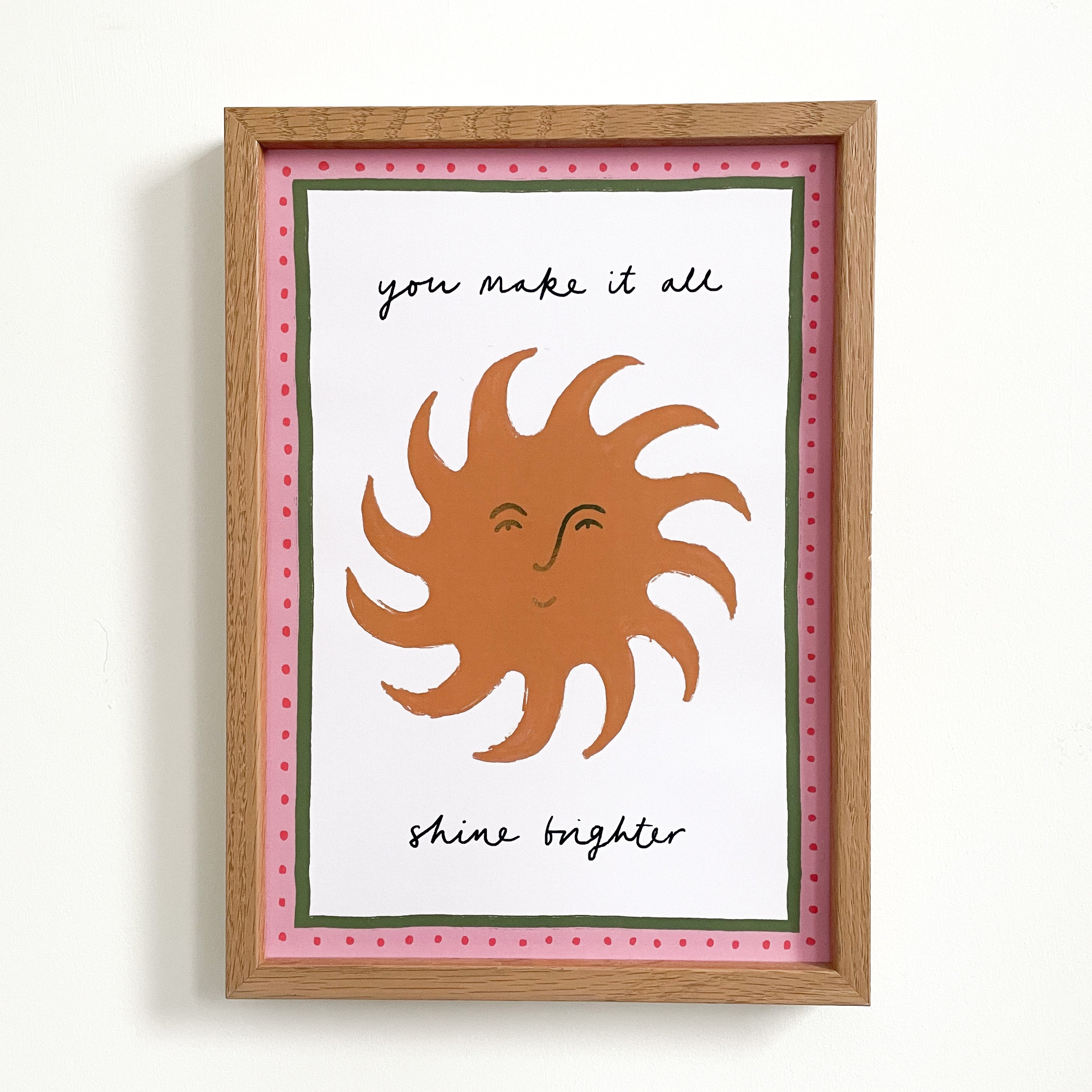 Shine Bright Gold Foil Print