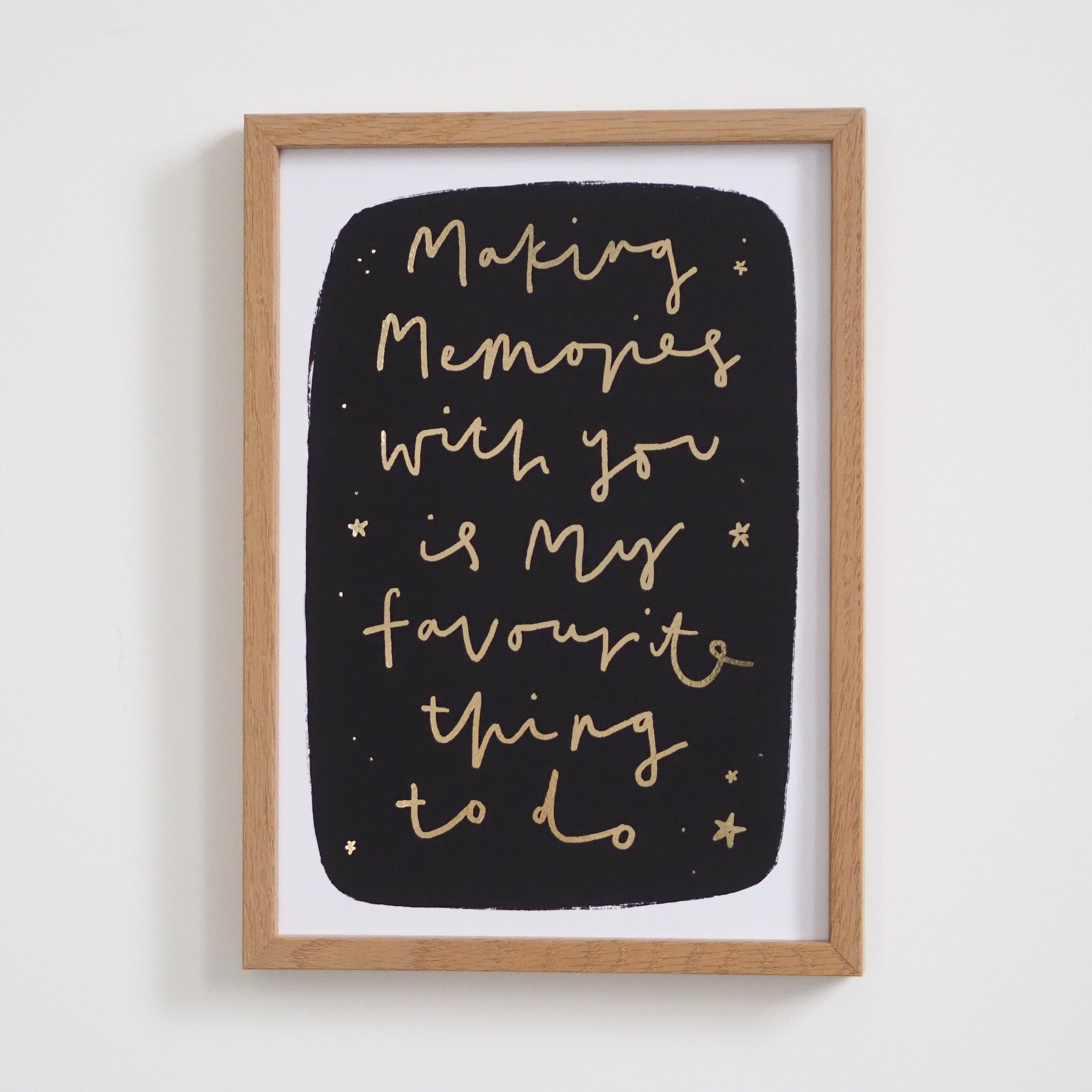 Memories with You Gold Foil Print