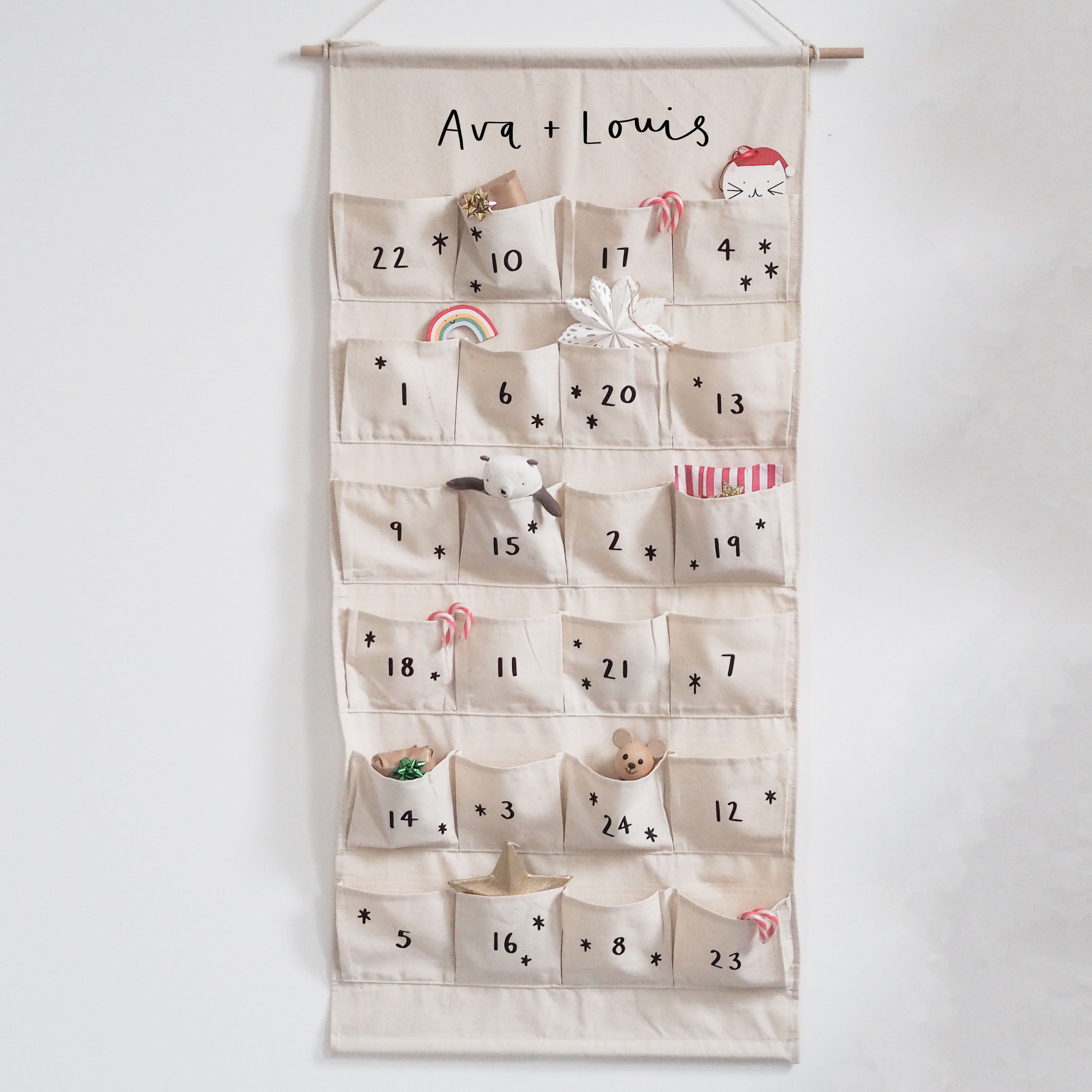 Personalised fabric Advent Calendar