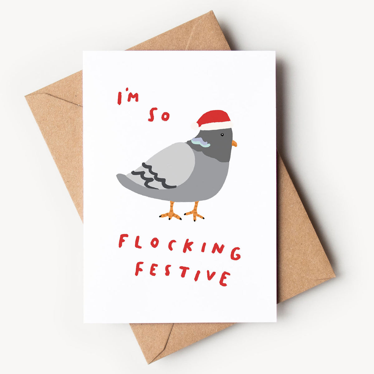 So Flocking Festive Card