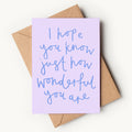 You're Wonderful Card