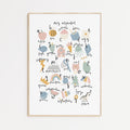 A3 Illustrated Alphabet Print