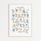 A3 Illustrated Alphabet Print
