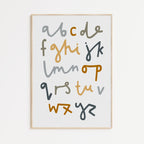 Alphabet Print - Green Tones