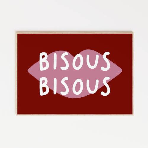 Bisous Bisous A4 Print