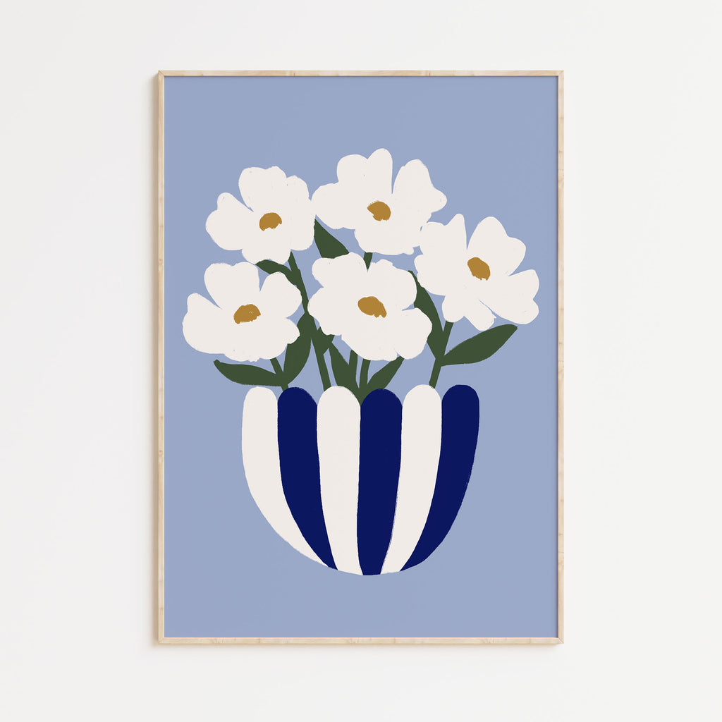 Blue Vase Print