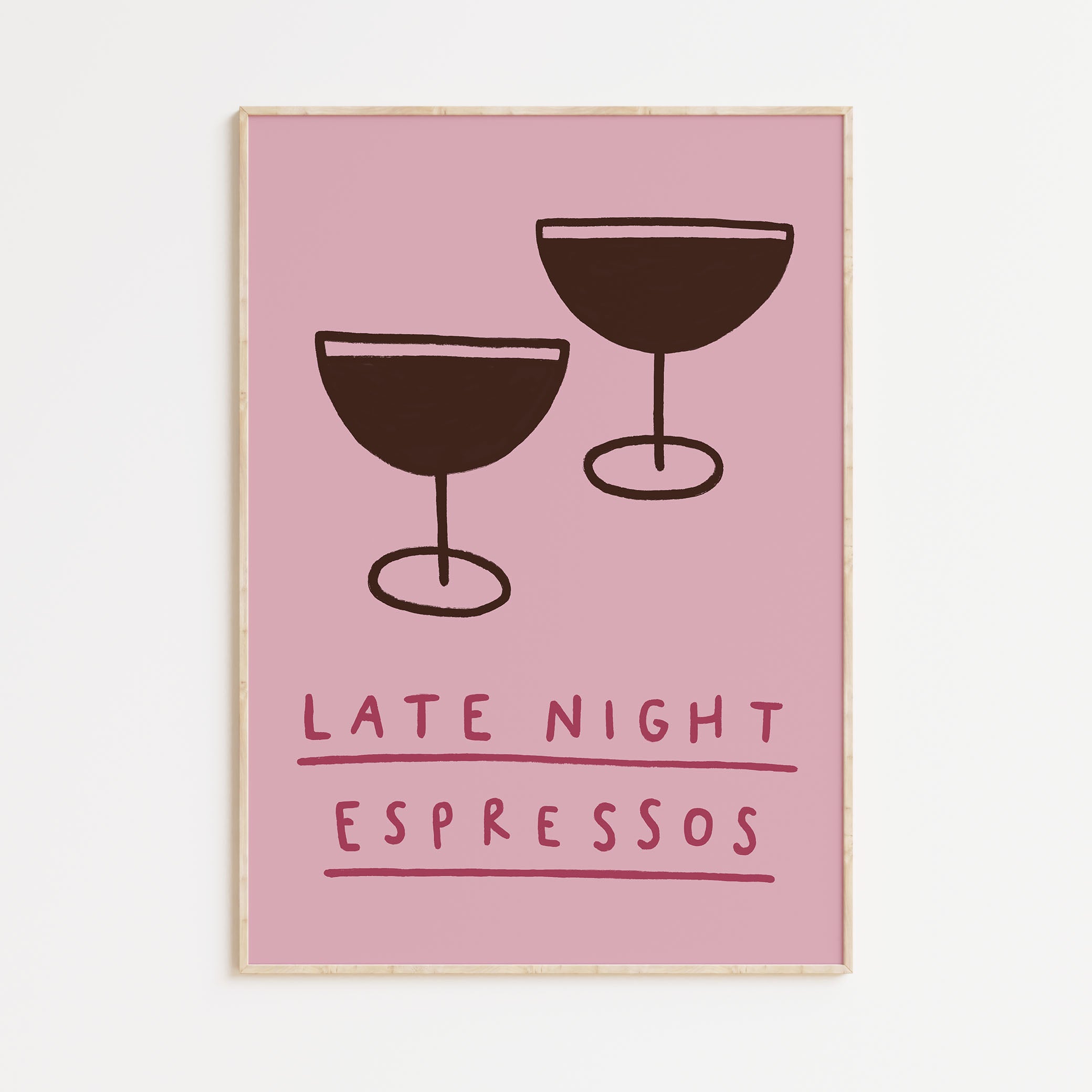Late Night Espressos A4 Print