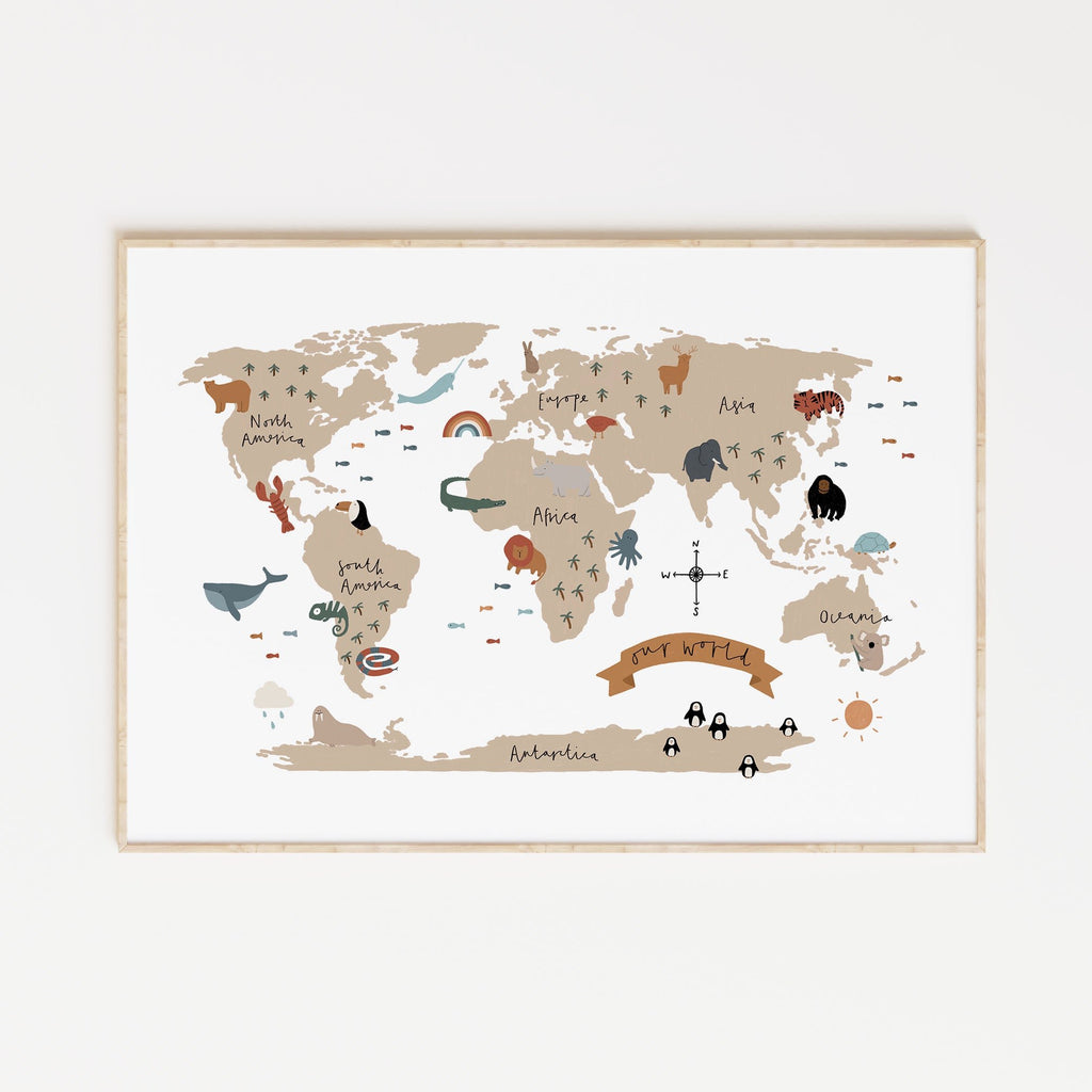 Our World A3 Map - Stone