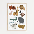 Safari Animals A3 Print
