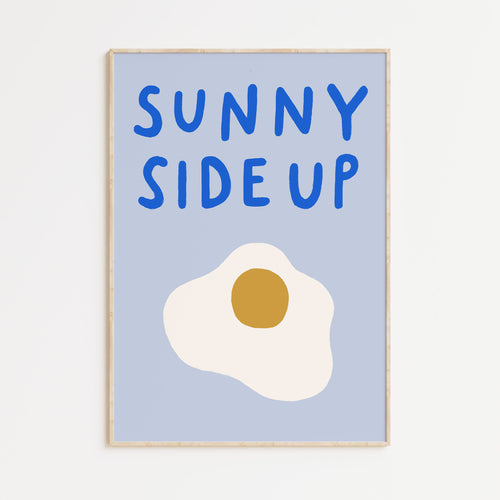 Sunny Side Up - Blue A4 Print