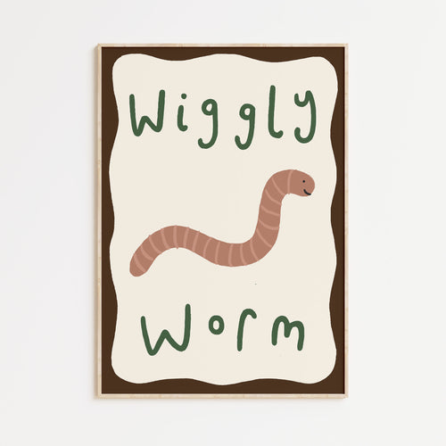 Wiggly Worm A4 Print