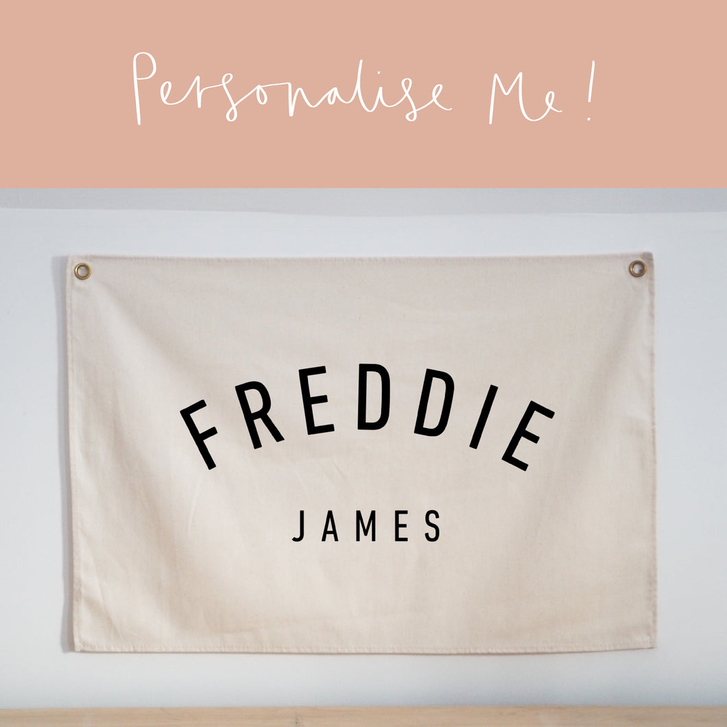 Personalised Wall Flag - Font 1