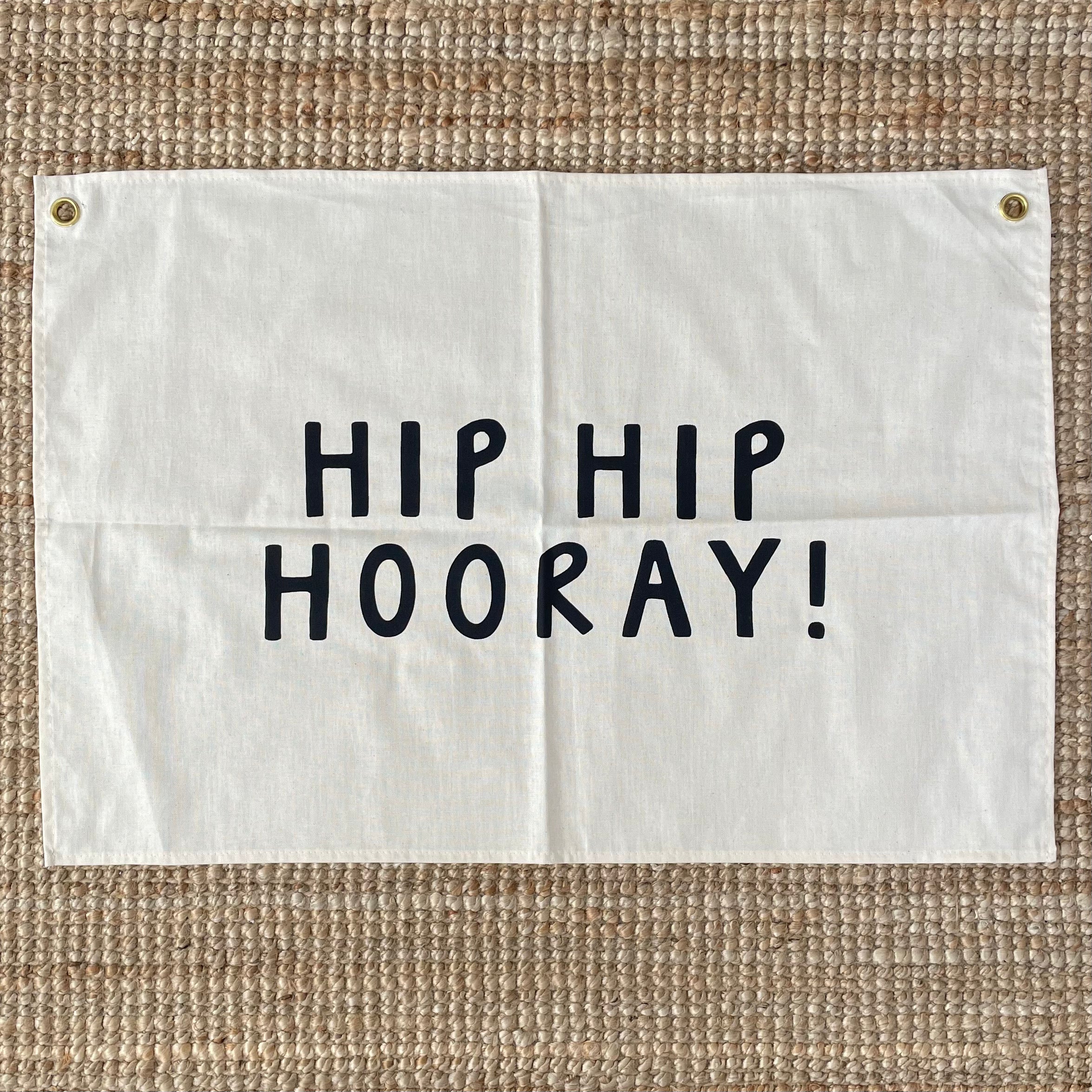 SECONDS - Hip Hip Hooray Wall Flag