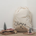 Personalised Christmas Sack - Natural