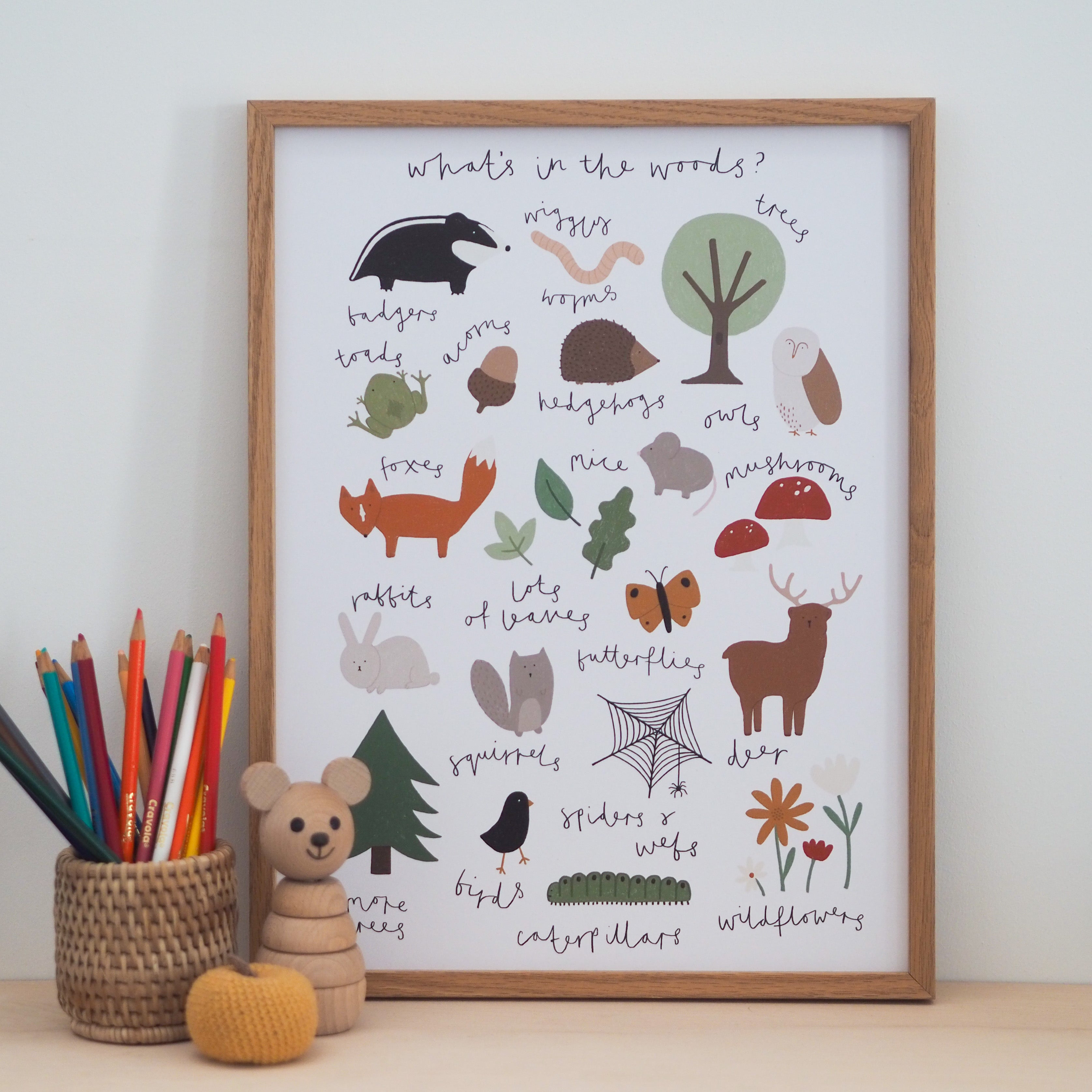 What's In The Woods A3 Print