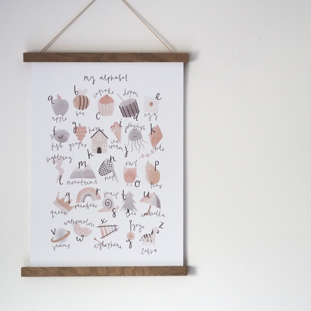Neutral Alphabet Print