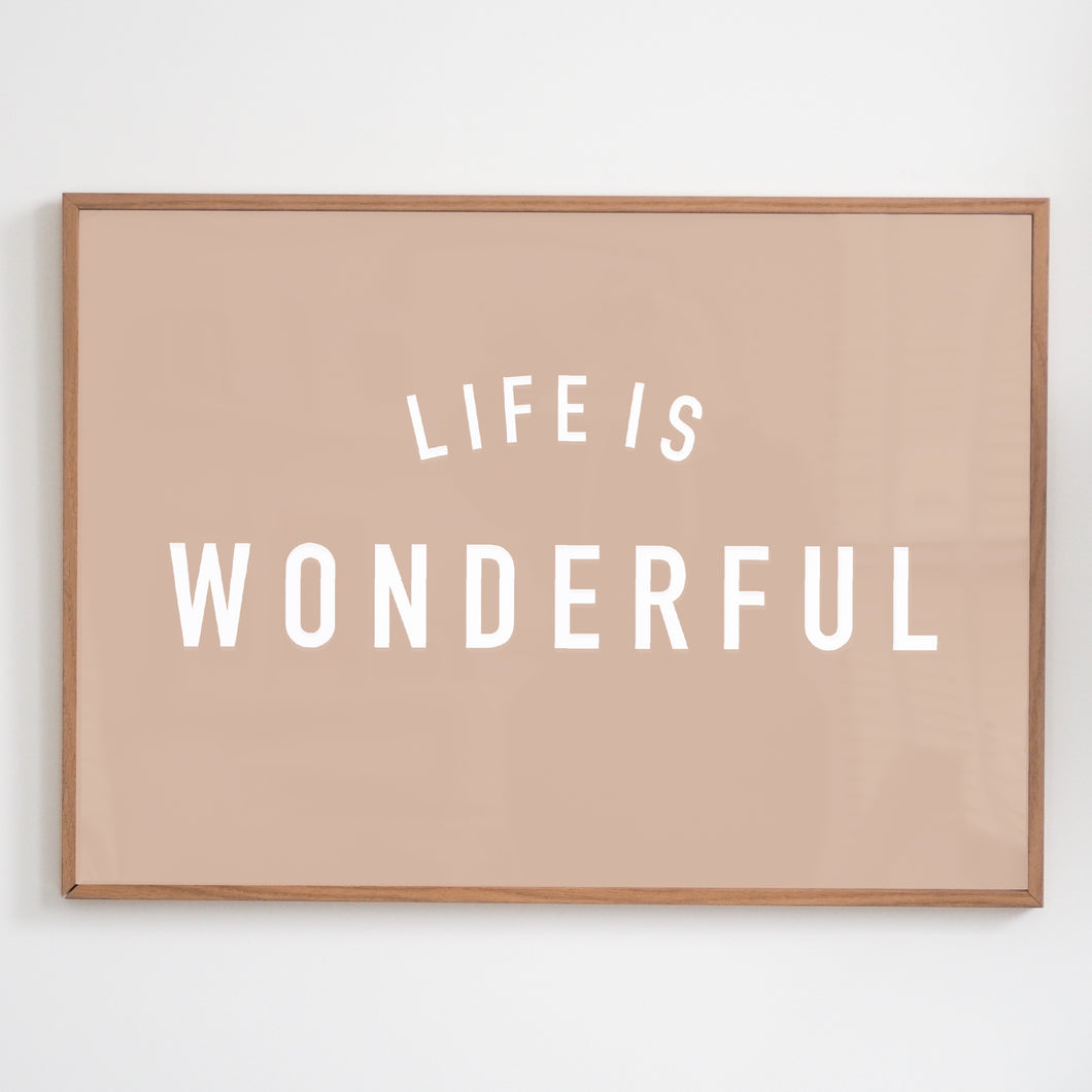 Life is Wonderful - Plaster