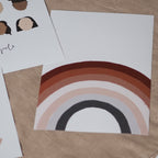 Rainbow Print - Peach Tones