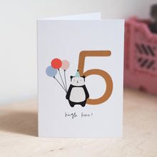 Load image into Gallery viewer, Fifth Birthday Greetings Card